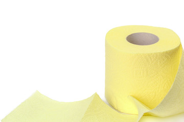 toilet paper isolated on white background