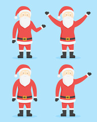 Santa Claus Cartoon Style Characters. Vector Collection