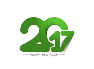 Happy new year 2017 - New Year Holiday design elements for holiday cards, for decorations Vector Illustration background