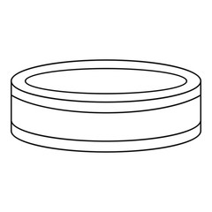Puck icon. Outline illustration of puck vector icon for web