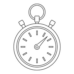 Stopwatch icon. Outline illustration of stopwatch vector icon for web