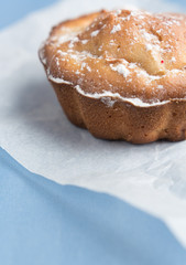 Fresh baked muffins, cakes, cupcakes for breakfast in a rural rustic style