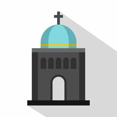 Church icon. Flat illustration of church vector icon for web