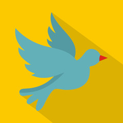  Dove icon. Flat illustration of dove vector icon for web
