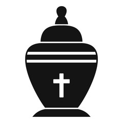 Urn icon. Simple illustration of urn vector icon for web