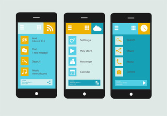 Material design smartphone vector flat 