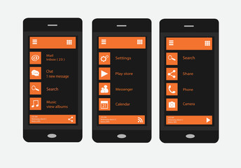 Material design smartphone vector flat 