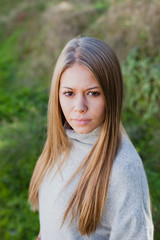 Fototapeta premium Young woman in the nature