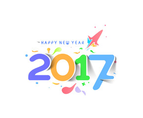 Happy new year 2017 Holiday Vector