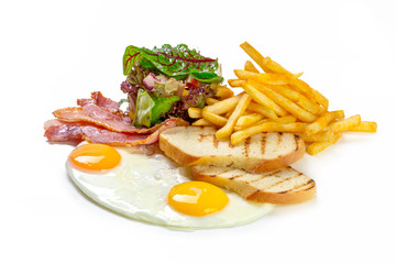 breakfast with fried eggs