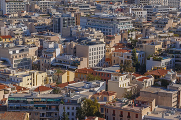 Naklejka premium sight of the Athens from acropolis, Greece