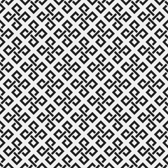 Monochrome seamless pattern with geometric elements. Useful for web background, textile, wrapping.