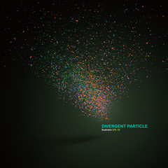 Divergent particle background