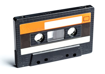 vintage cassette tape isolated white background