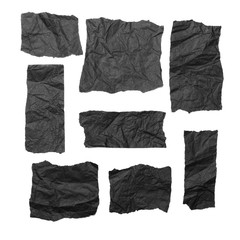 Black Paper Texture, Crumpled Paper Texture