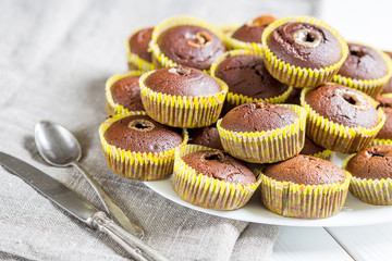 Tasty Healthy Paleo Gluten-free Chocolate Muffins with Marzipan