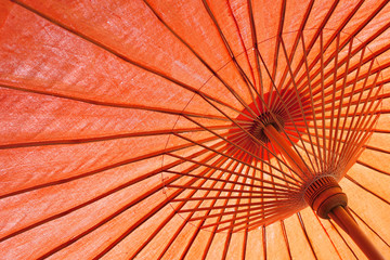 warm tone beach umbrella or parasol