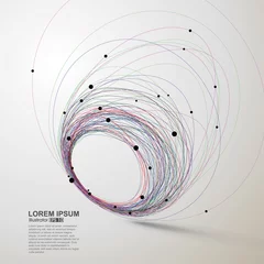 Poster Abstract swirls, vector illustration © liuzishan