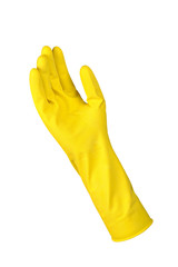 резиновая перчатка желтая