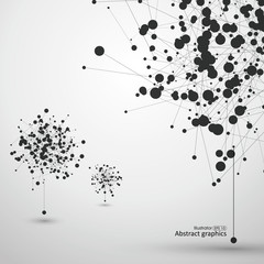 Dot and line consisting of abstract graphics.