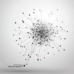 Dot and line consisting of abstract graphics.