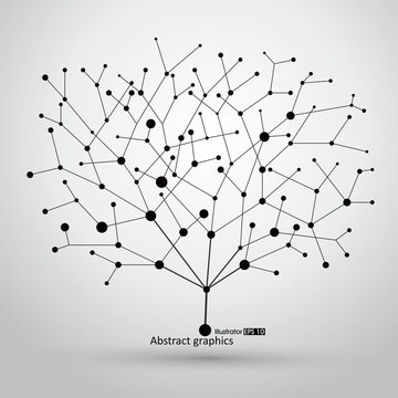 Of points and lines of trees, abstract graphics