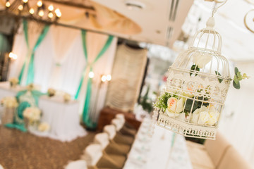 banqueting hall. serving table