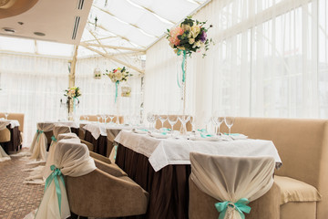 banqueting hall. serving table