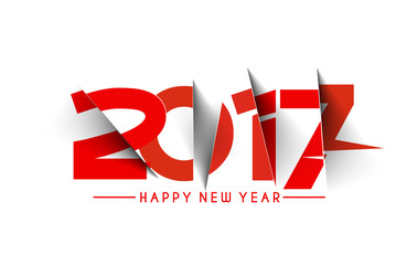 Happy new year 2017 New Year Holiday design elements for holiday cards, for decorations Vector Illustration background