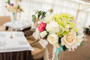 banqueting hall. serving table