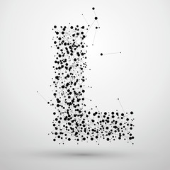 Letter points and lines formed.