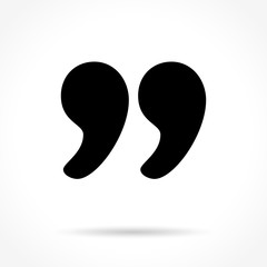 quote icon on white background