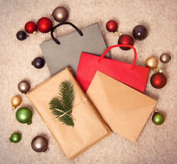 Christmas gifts and baubles