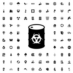 hazard on barrel icon illustration