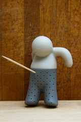 human figure pierced with a spear