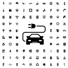 electric car icon illustration