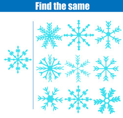 Fototapeta premium Find the same pictures children educational game