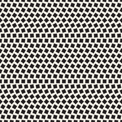 Vector Seamless Black and White Mosaic Squares Pattern - 126934936