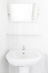 Naklejka na ściany i meble Modern design home bathroom basin and sanitary ware in the bathroom