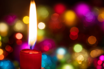 Kerze Bokeh Weihnachten Christmas Weihnachtslicht bunt