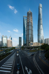 Fototapeta na wymiar Shanghai skyscraper in Lujiazui Shanghai financial district in S