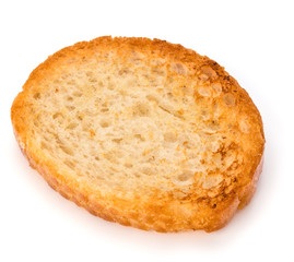 Crusty bread toast slice