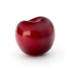 Sweet cherry berry isolated on white background cutout