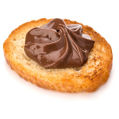 sandwich with chocolate cream isolated on white background cutou