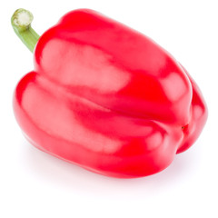 one sweet bell pepper isolated on white background cutout