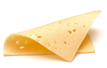 cheese slice isolated on white background cutout