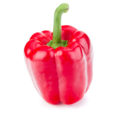 one sweet bell pepper isolated on white background cutout