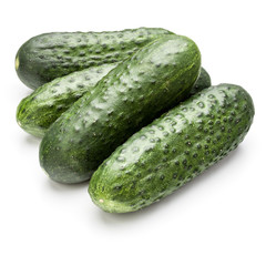 Cucumber vegetable isolated on white background cutout