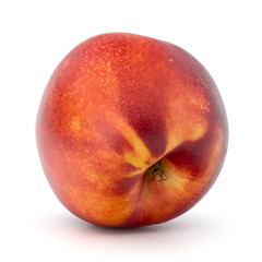 Nectarine fruit isolated on white background close up