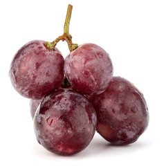 Red grape berry bunch isolated on white background cutout